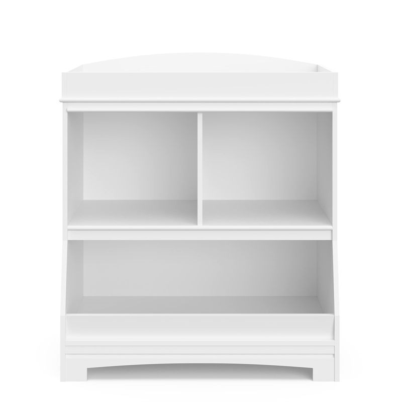 Stork Craft USA Graco Benton Wood Changing Table w/ Storage and Topper in White