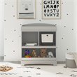 Stork Craft USA Graco Benton Wood Changing Table w/ Storage and Topper in Gray