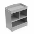 Stork Craft USA Graco Benton Wood Changing Table w/ Storage and Topper in Gray