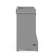 Stork Craft USA Graco Benton Wood Changing Table w/ Storage and Topper in Gray