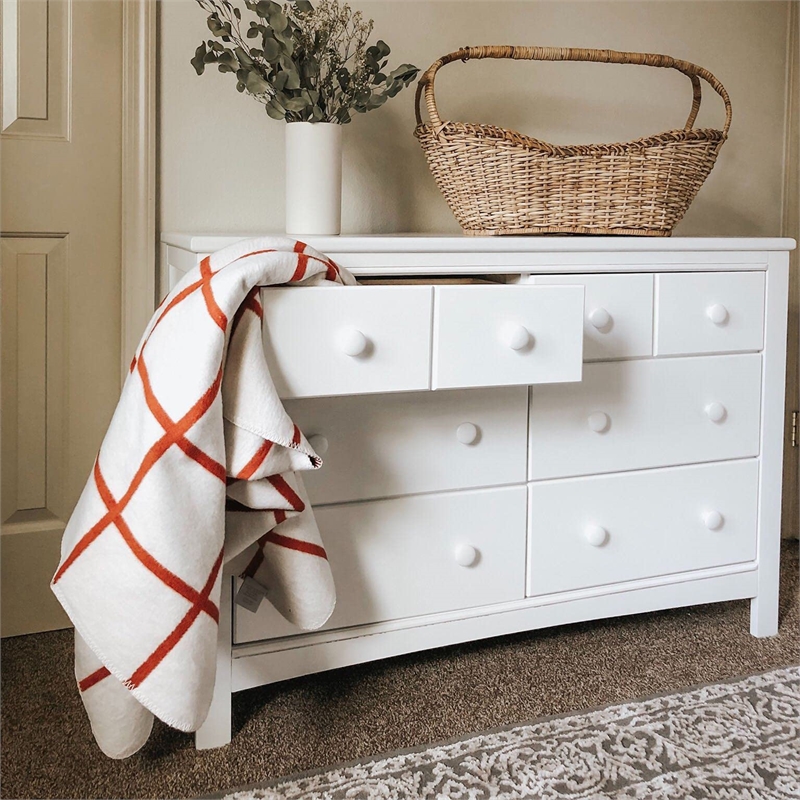 Stork Craft USA Graco Benton 6-Drawer Wood Double Dresser in White