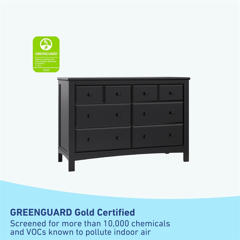 Stork Craft USA Graco Benton 6-Drawer Wood Double Dresser in Espresso
