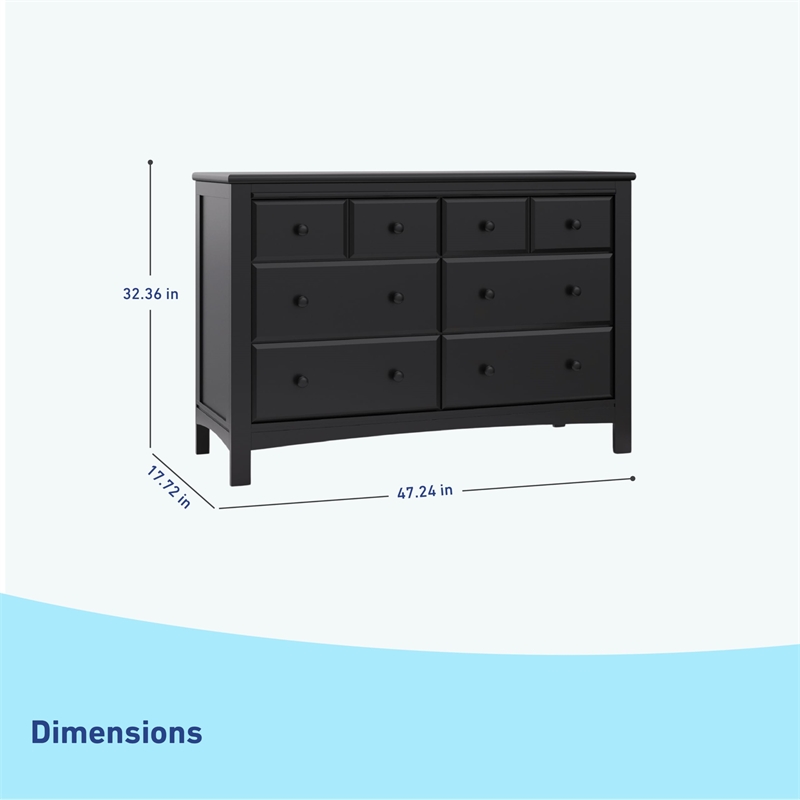 Stork Craft USA Graco Benton 6-Drawer Wood Double Dresser in Espresso