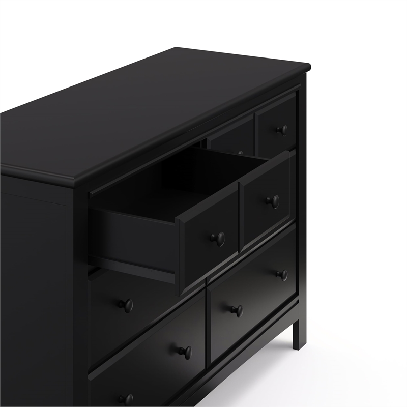 Stork Craft USA Graco Benton 6-Drawer Wood Double Dresser in Espresso