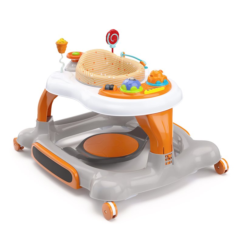 Stork Craft USA 3-in-1 Plastic Activity Walker with Jump Board in Orange