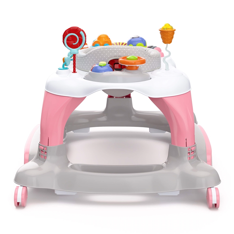 Stork Craft USA 3-in-1 Plastic Activity Walker with Jump Board in Pink