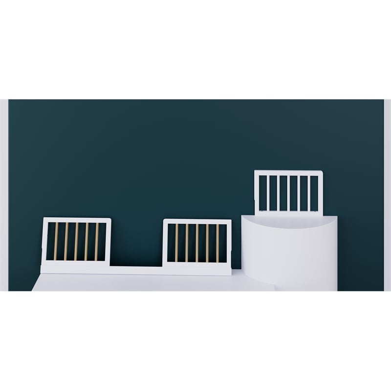 Stork Craft USA Graco Universal Wood Toddler Safety Guardrail Kit-Dowel in White