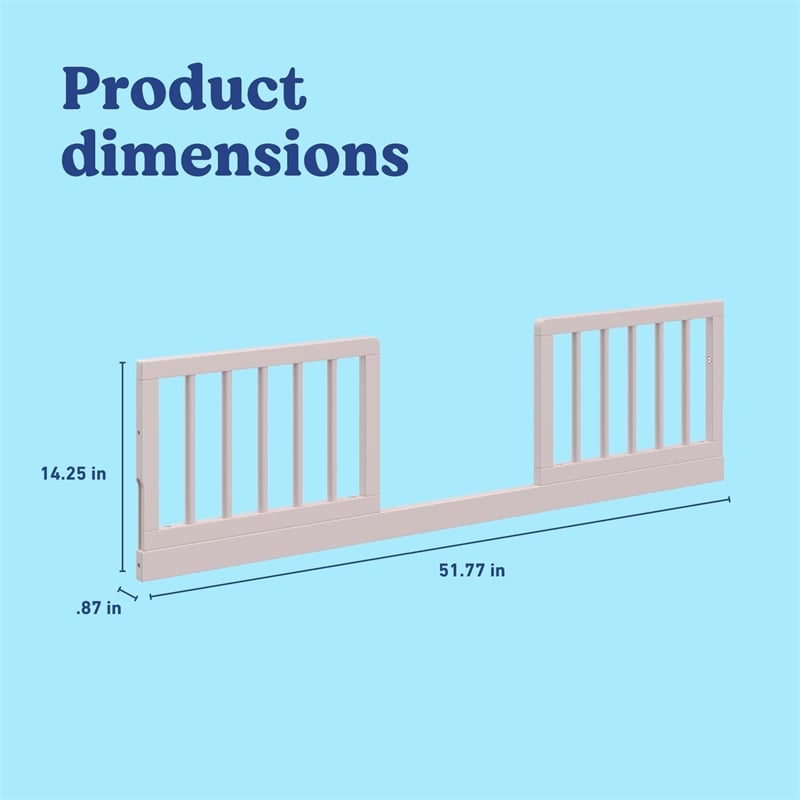 Stork Craft USA Graco Universal Wood Toddler Safety Guardrail Kit-Dowel in Gray