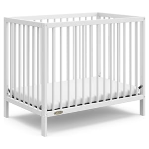 Stork Craft USA Teddi 40.1&quot 4-in-1 Wood Convertible Mini Crib in White
