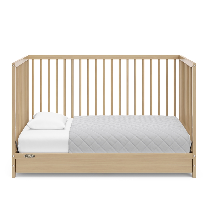 Stork Craft USA Teddi 5-in-1 Wood Convertible Crib w/ Drawer in Driftwood