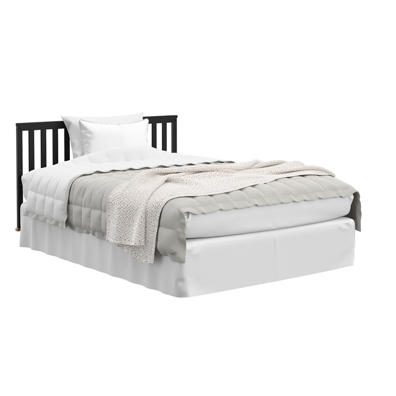 Stork Craft USA Santa Monica 5-in-1 Engineered Wood Convertible Crib in Black