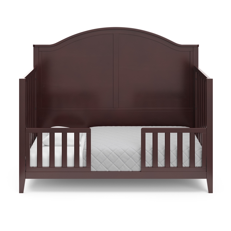 Stork Craft USA Universal Wood Toddler Safety Guardrail Kit in Espresso