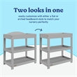 Graco Customizable Changing Table with Water-Resistant Changing Pad Pebble Gray