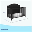 Graco Wilfred 5-in-1 Convertible Crib - Black