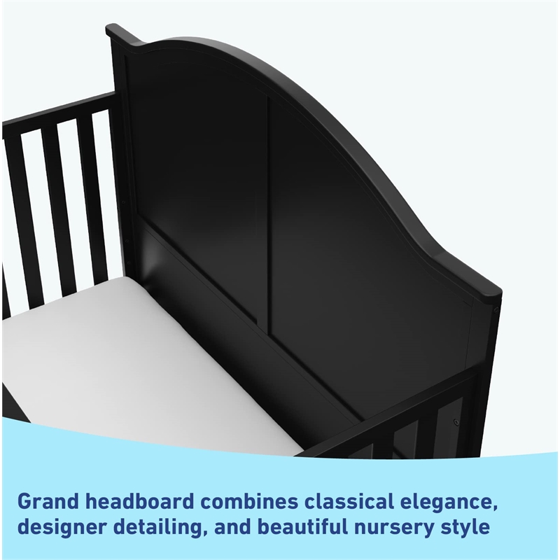 Graco Wilfred 5-in-1 Convertible Crib - Black