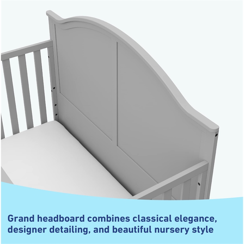 Graco Wilfred 5-in-1 Convertible Crib - Pebble Gray