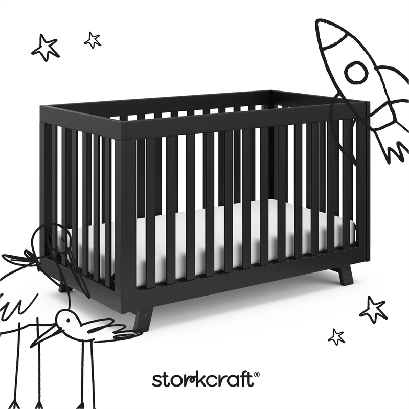 Beckett 3-in-1 Convertible Crib - Black