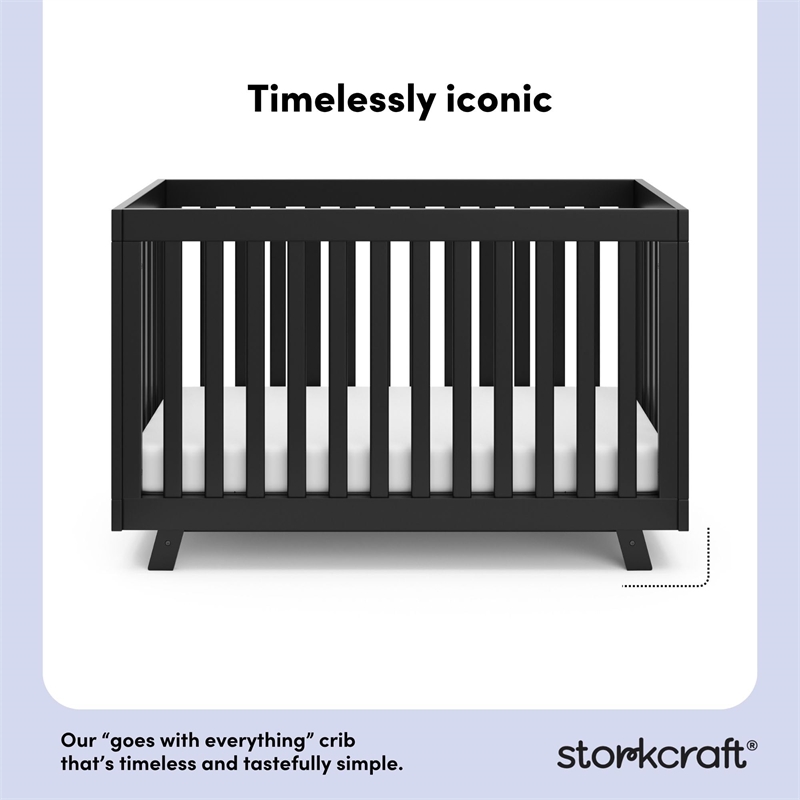 Beckett 3-in-1 Convertible Crib - Black