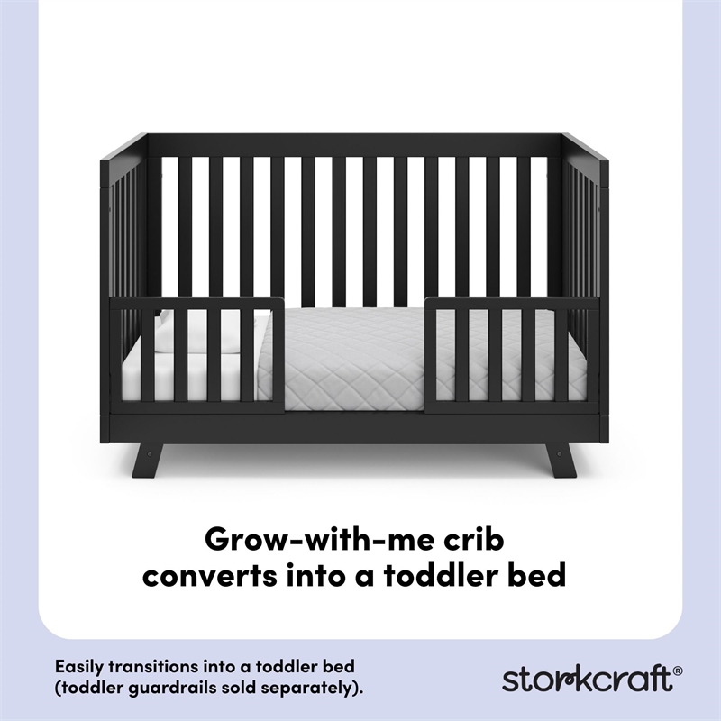 Beckett 3-in-1 Convertible Crib - Black
