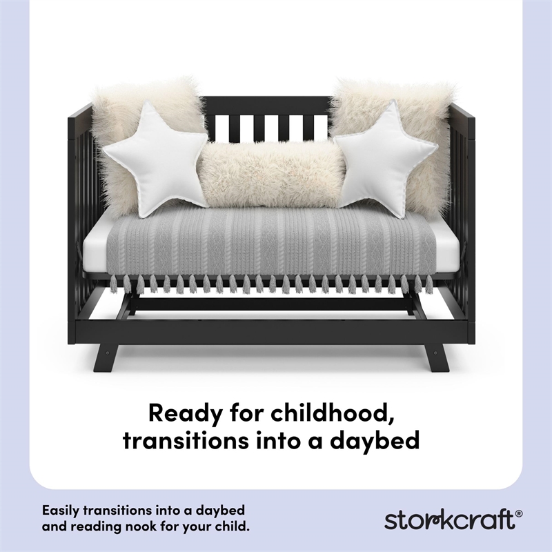 Beckett 3-in-1 Convertible Crib - Black
