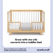 Beckett 3-in-1 Convertible Crib - Natural with White Slats