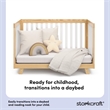 Beckett 3-in-1 Convertible Crib - Natural with White Slats