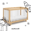Beckett 3-in-1 Convertible Crib - Natural with White Slats