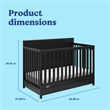 Graco Hadley 5-in-1 Convertible Crib with Drawer - Black