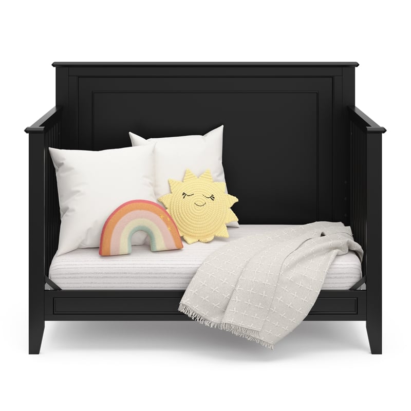 Storkcraft Solstice 4 in 1 Convertible Crib in Black