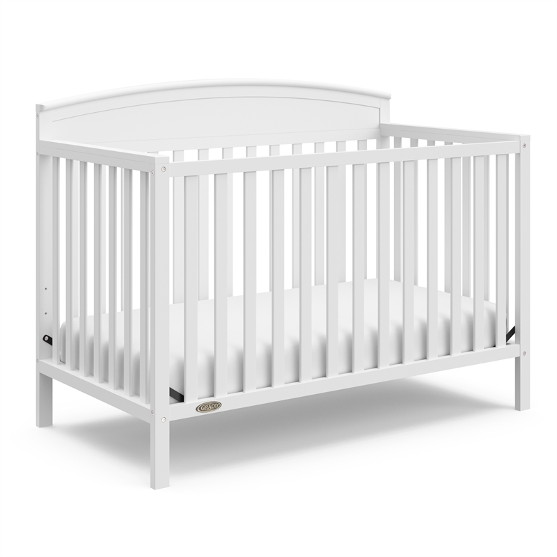 Graco Benton 5 in 1 Convertible Crib with Noah 3 Drawer Chest - White