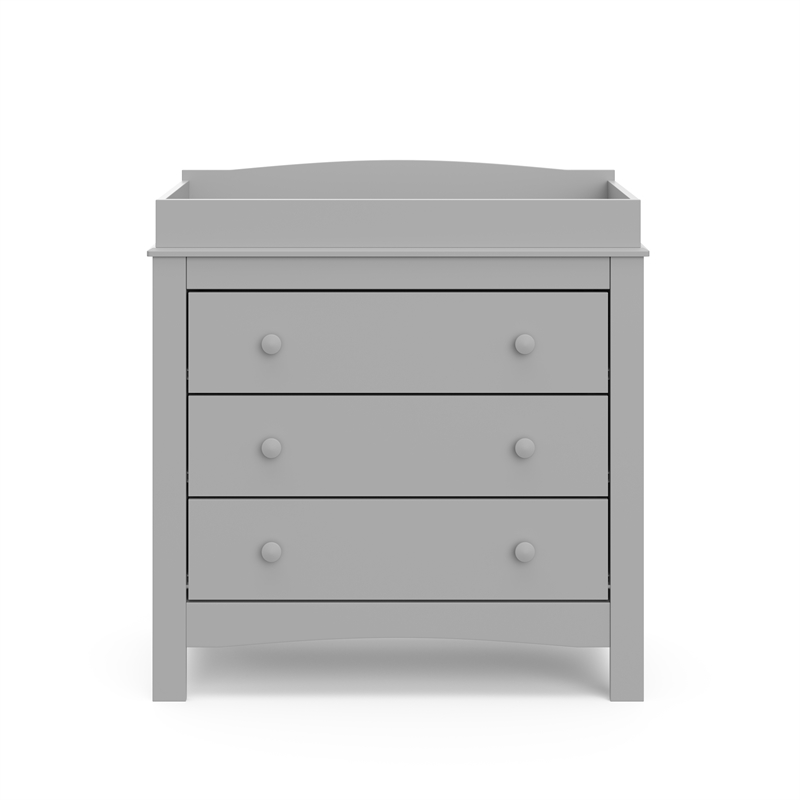 Graco Benton 5 in 1 Convertible Crib with Noah 3 Drawer Chest - Pebble Gray