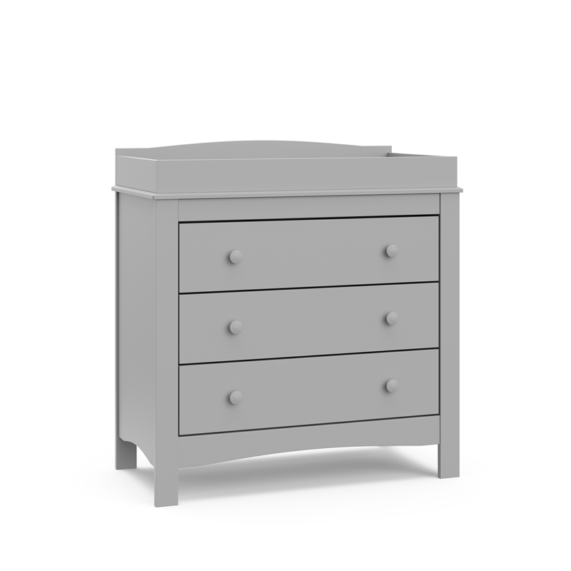 Graco Benton 5 in 1 Convertible Crib with Noah 3 Drawer Chest - Pebble Gray