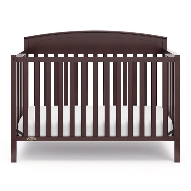 Graco Benton 5 in 1 Crib with Premium Foam Crib and Toddler Mattress - Espresso