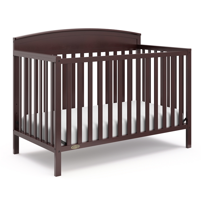 Graco Benton 5 in 1 Crib with Premium Foam Crib and Toddler Mattress - Espresso
