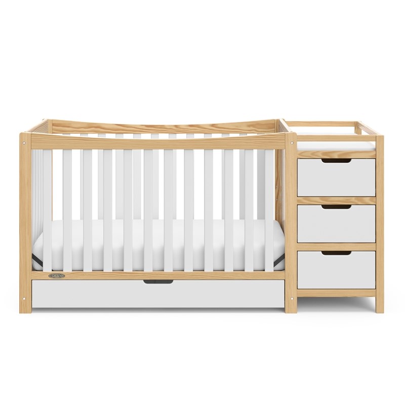 Graco Remi Crib/Changer with Premium Foam Crib & Toddler Mattress White/Natural