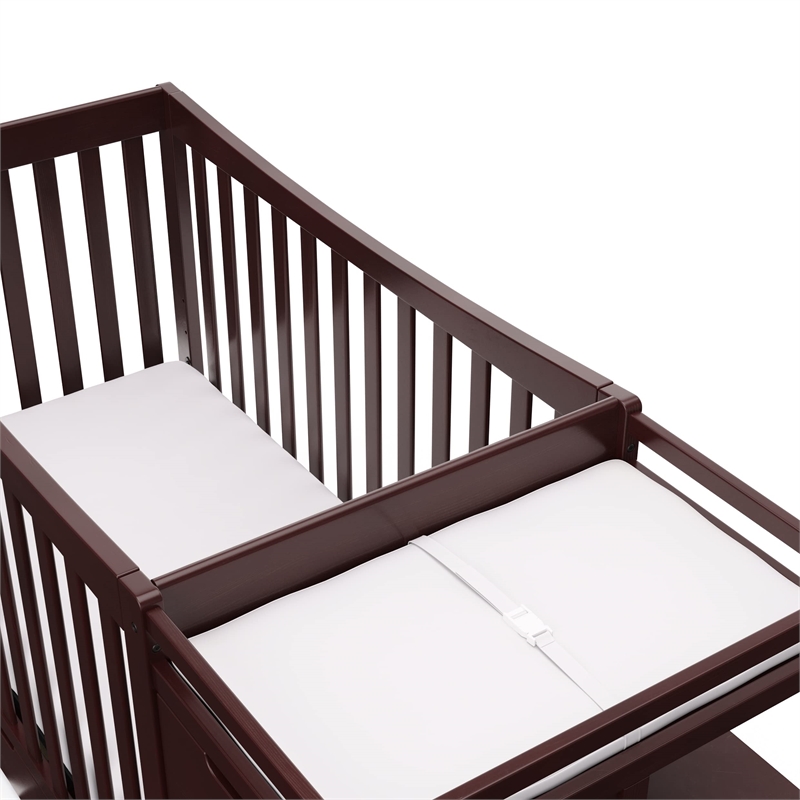 Graco Remi Crib & Changer with Premium Foam Crib & Toddler Mattress - Espresso