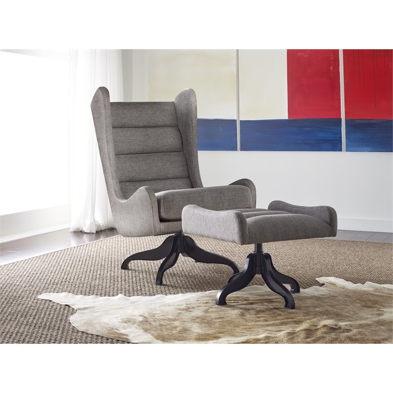 Tommy Hilfiger Helios Swivel Footstool in Gray