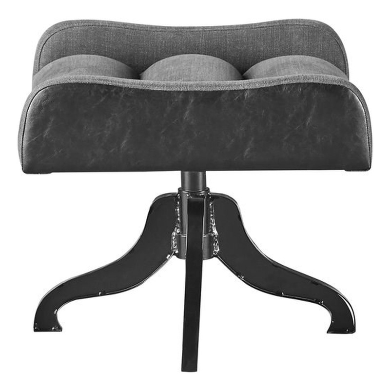 Tommy Hilfiger Helios Swivel Footstool in Gray