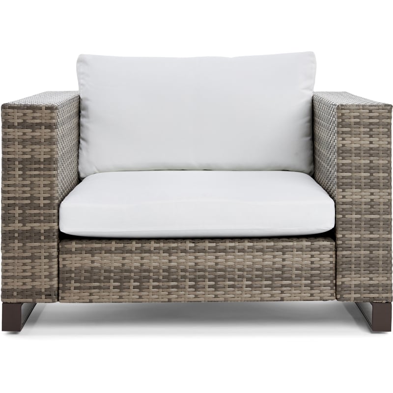 Tommy Hilfiger Oceanside Outdoor Arm Chair in Gray and Brown