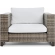 Tommy Hilfiger Oceanside Outdoor Arm Chair in Gray and Brown