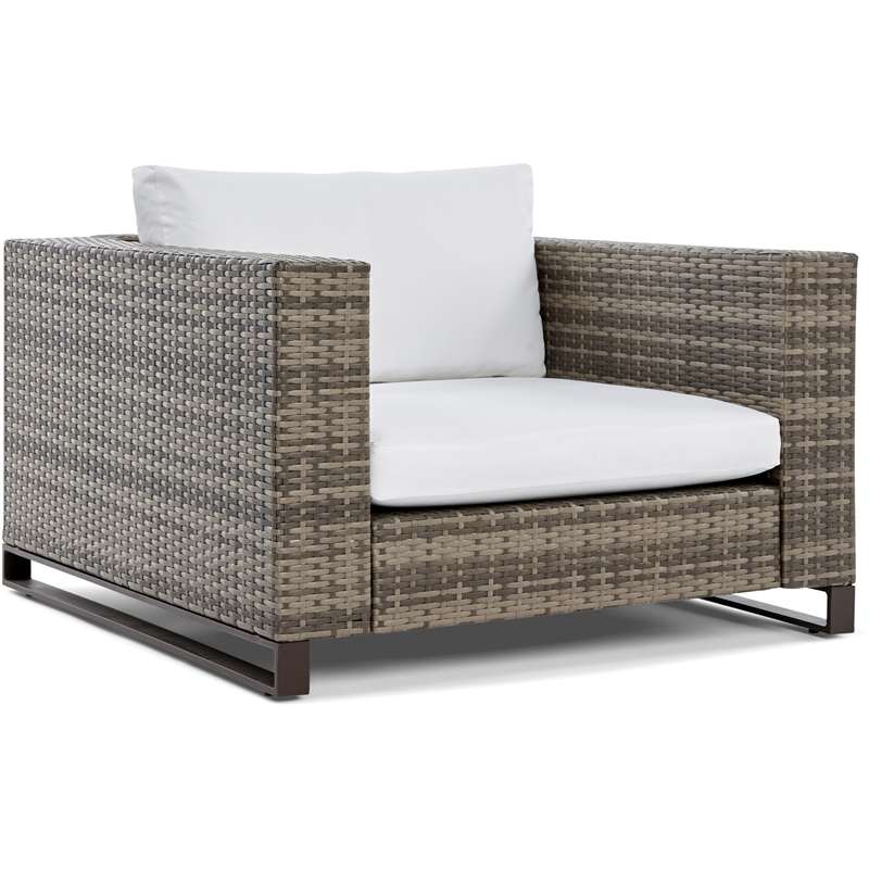 Tommy Hilfiger Oceanside Outdoor Arm Chair in Gray and Brown