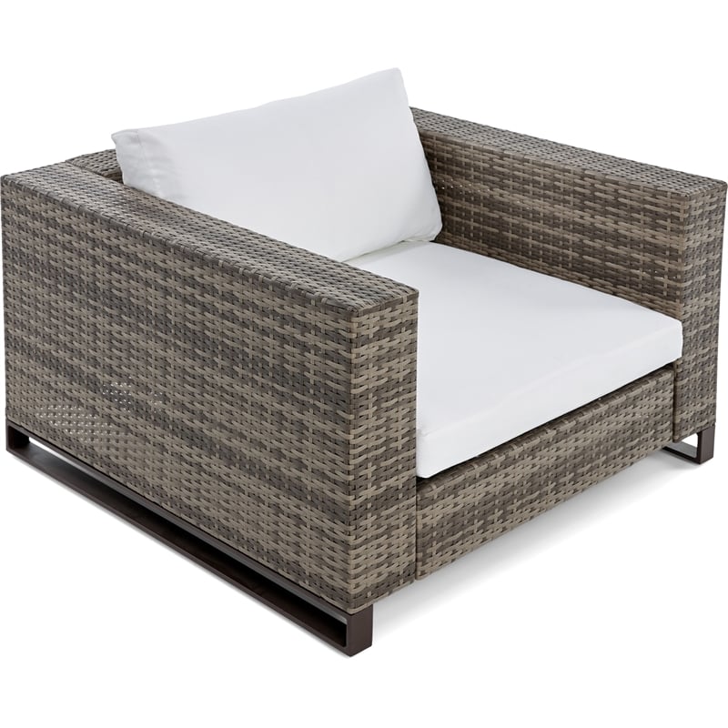 Tommy Hilfiger Oceanside Outdoor Arm Chair in Gray and Brown