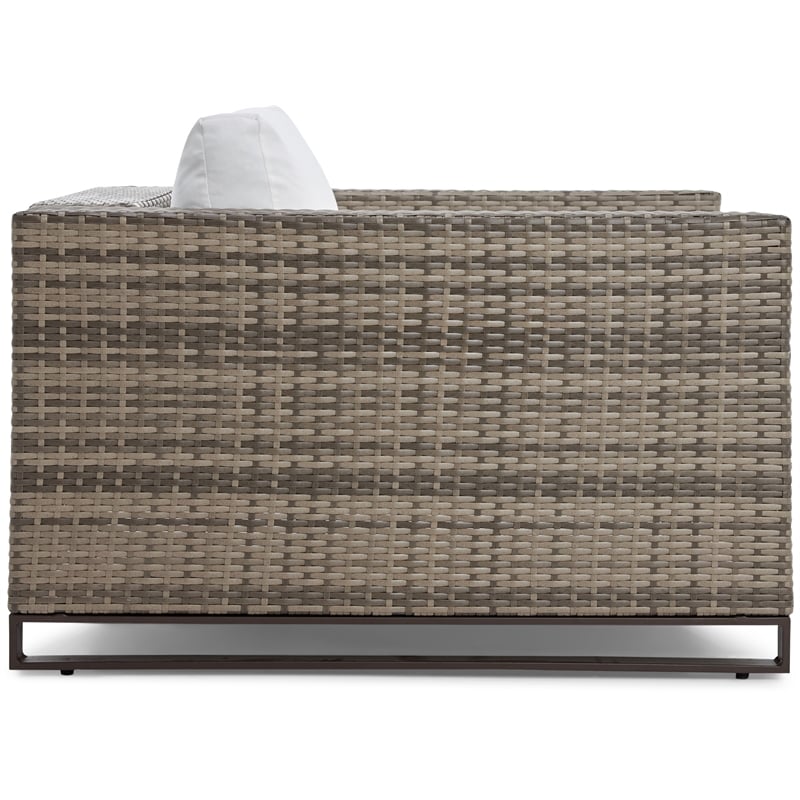 Tommy Hilfiger Oceanside Outdoor Arm Chair in Gray and Brown