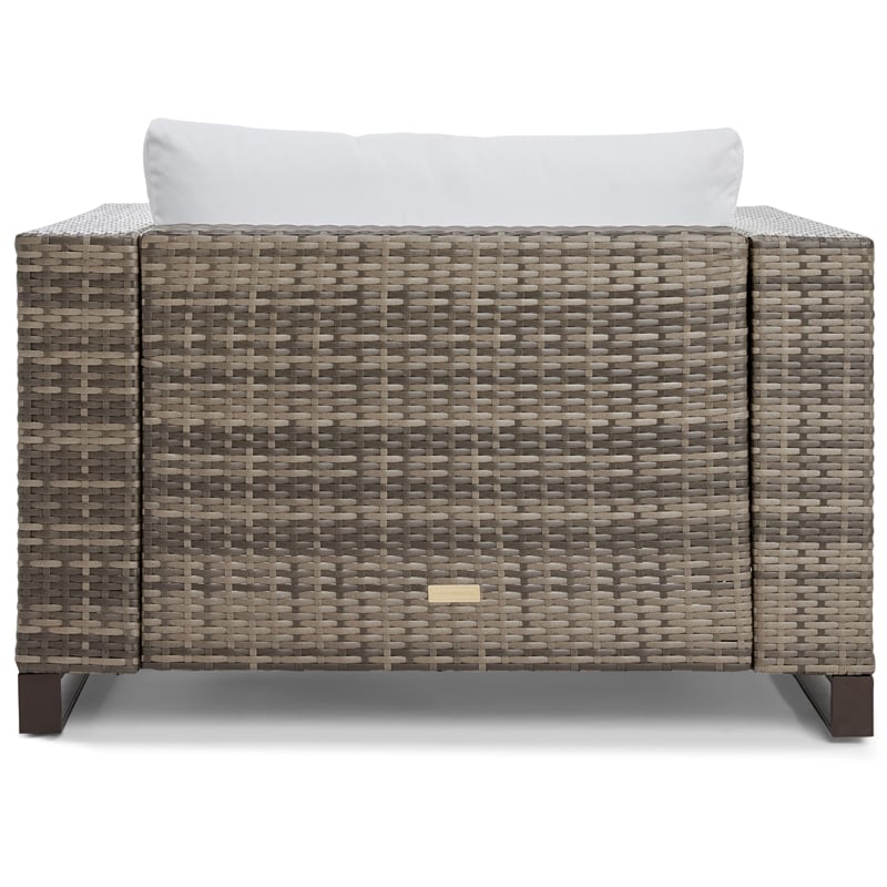 Tommy Hilfiger Oceanside Outdoor Arm Chair in Gray and Brown