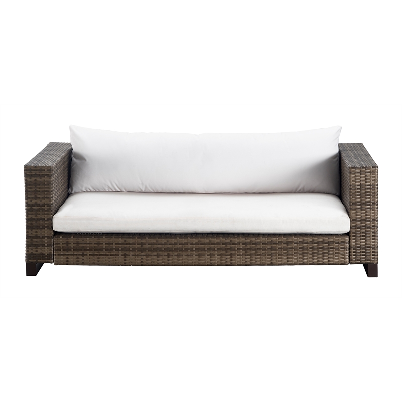 Tommy Hilfiger Oceanside Outdoor Loveseat in Gray and Brown