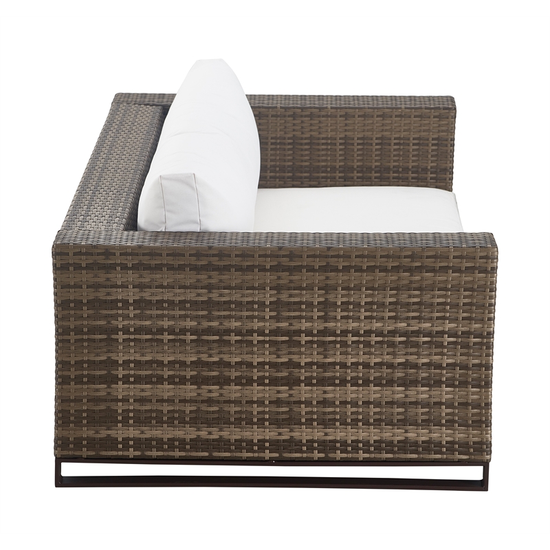 Tommy Hilfiger Oceanside Outdoor Loveseat in Gray and Brown