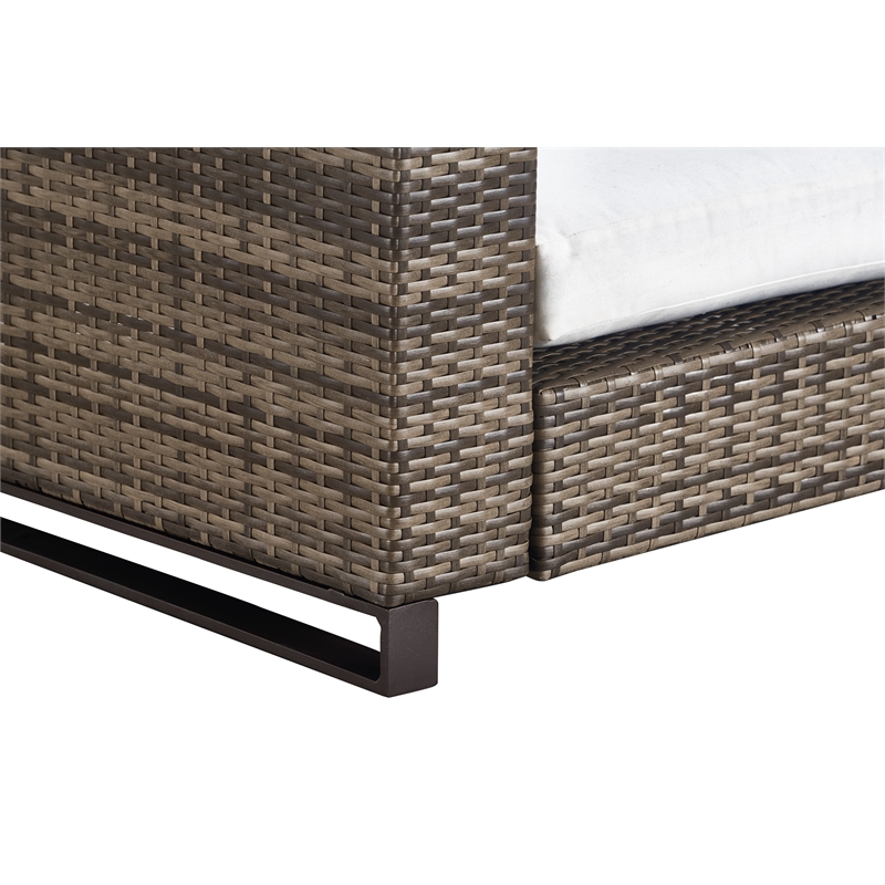 Tommy Hilfiger Oceanside Outdoor Loveseat in Gray and Brown