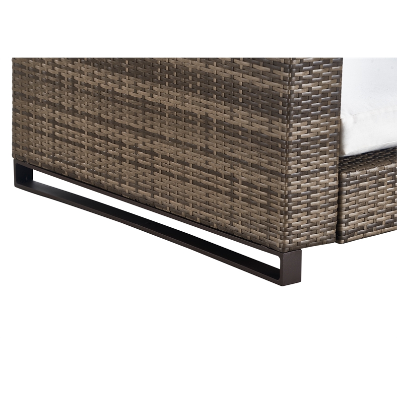Tommy Hilfiger Oceanside Outdoor Loveseat in Gray and Brown