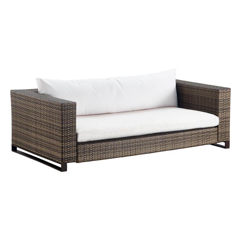 Tommy Hilfiger Oceanside Outdoor Loveseat in Gray and Brown
