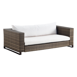 Tommy Hilfiger Oceanside Outdoor Loveseat in Gray and Brown